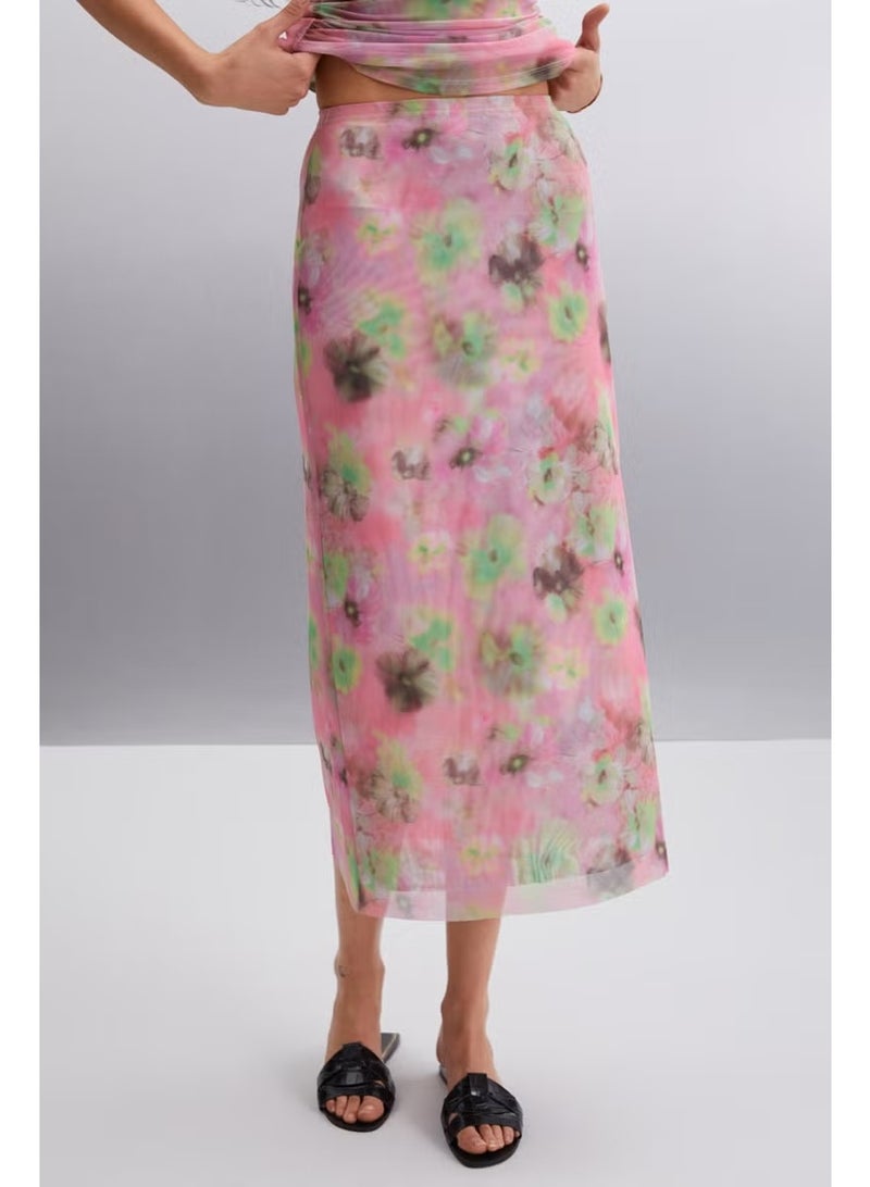 GRIMELANGE Jaxie Women's Polyester Slim Pink Skirt - Image 3